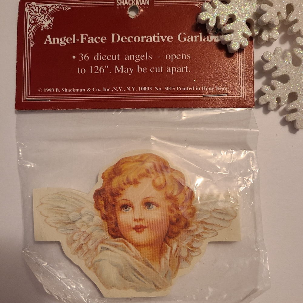 Angel Face Garland Decorative 126"